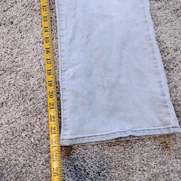 Women's Jessica Simpson Y2k Light Wash Ankle Flare Embroidered Jeans Sz 18w - Picture 3 of 9